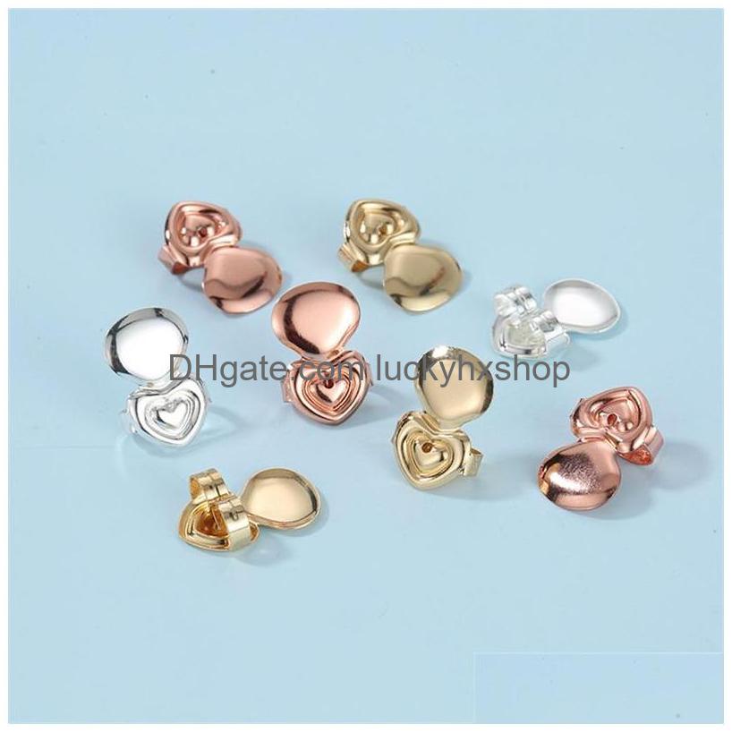 

Earring Back Ear Nail Assistive Device Adjustable Antiallergic Conjoined Peach Heart Creative And Personalized Earrings Button C3 Dr Dhc6I