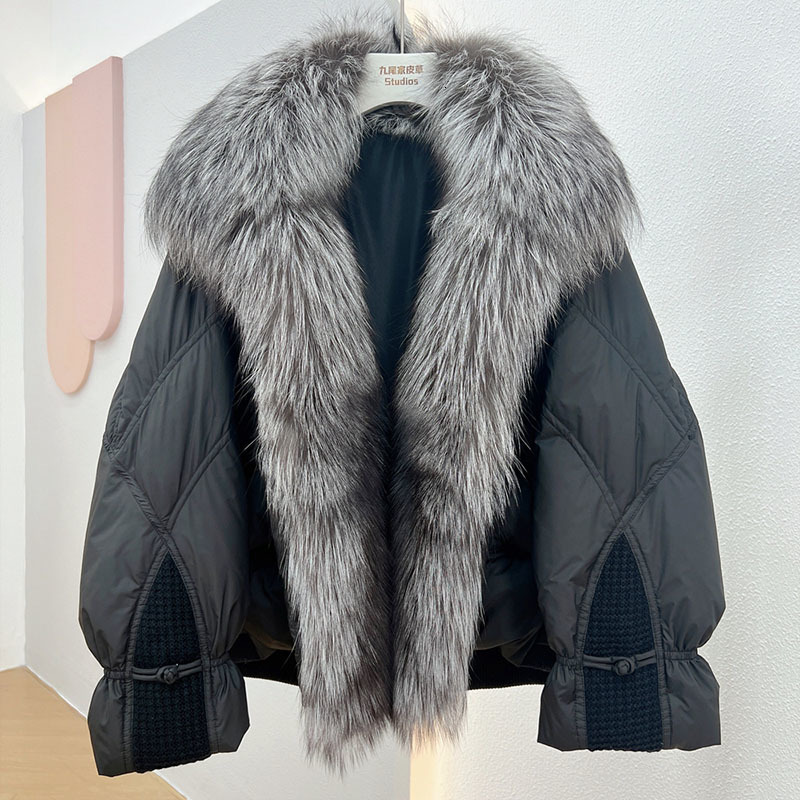 

Women s Down Parkas Winter Jacket Naural Real Fur Collar White Goose Liner Thick Warm Coat Luxury Outwear Female Vest 221208, Khaki