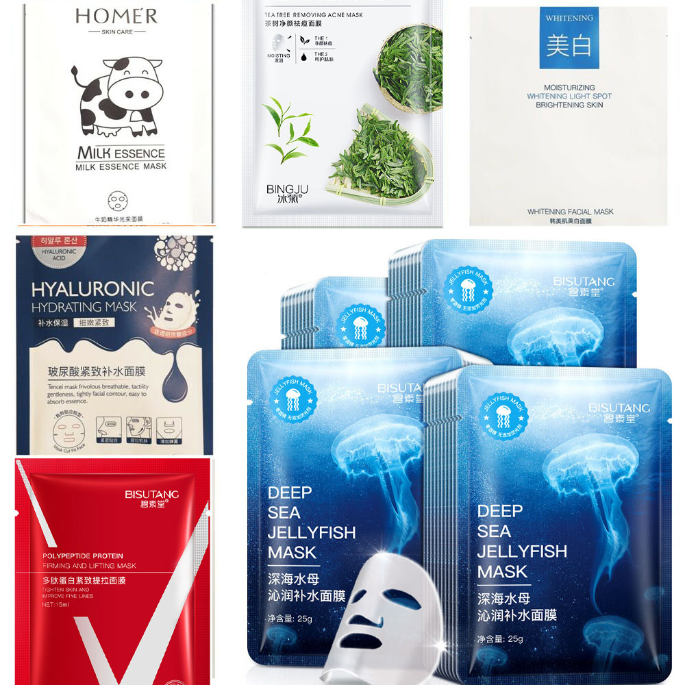 

Facial mask sheets Korean Plant extract Moisturising Acne face Whitening Oil Control Brightening Firming Skin Care Hydrating
