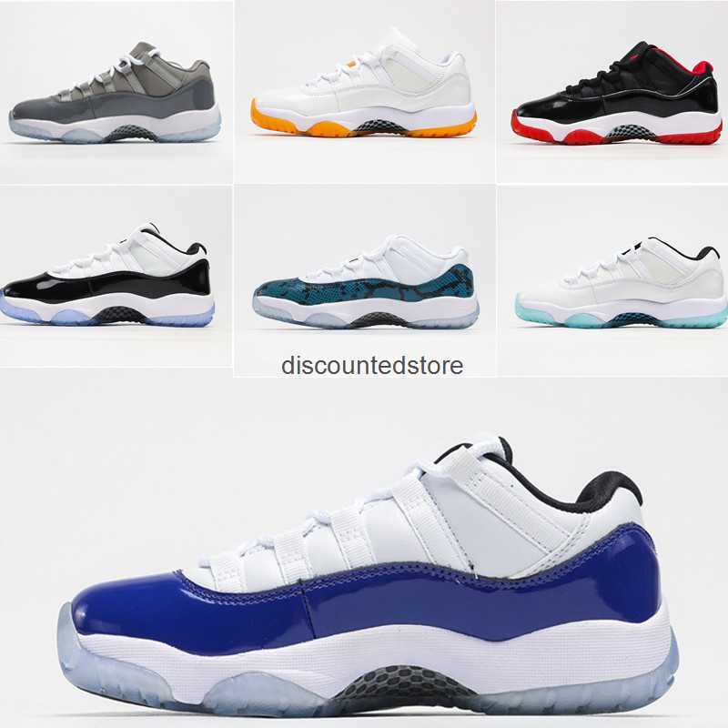 

Bred 11S Low Mens Basketball Shoes Bright Citrus Concord Sketch Women Sneakers With Tag Cool Grey Legend Blue Light Bone Snakerskin Rose, 1-bred