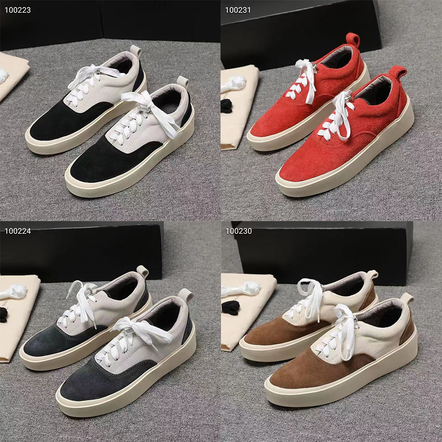 

Designer Causal Shoes Fear God Sneakers Men Fog Multicolor Sneakers High Street Skate Sneaker Lace Up Trainers Low Black Red Yellow Size 39-46, Color 11