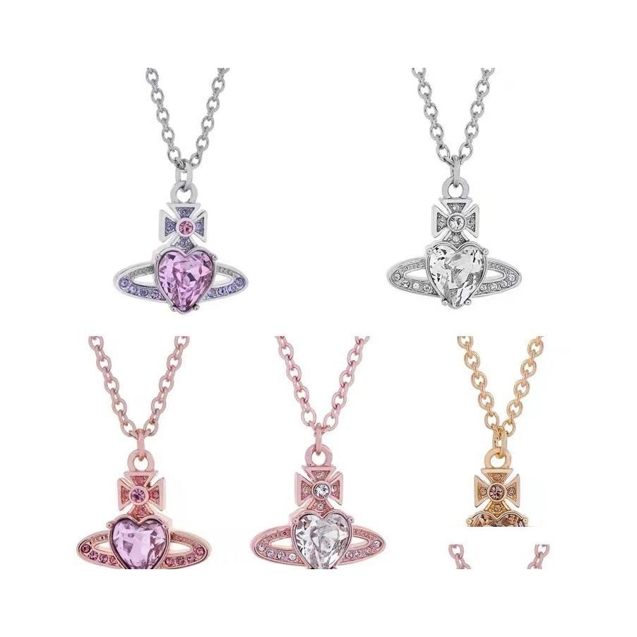 

Pendant Necklaces Vivian Love Necklace Female Haoshi Designer Jewelry Collar Chain Drop Delivery Pendants Dhwrr
