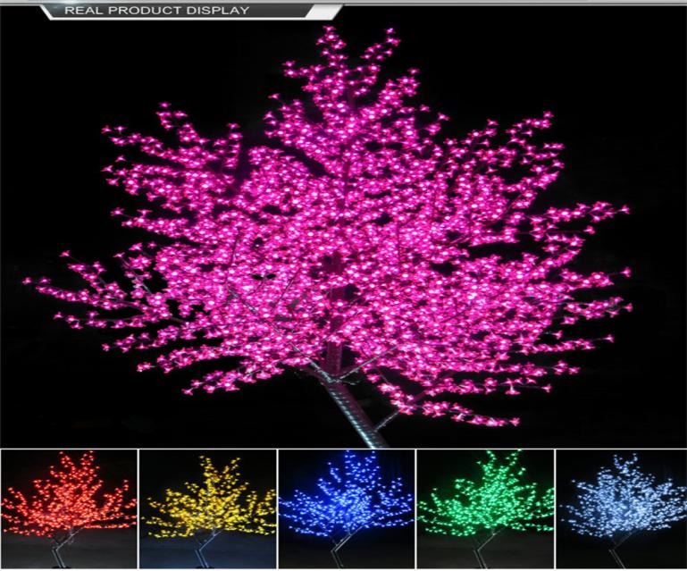 

Outdoor LED Artificial Cherry Blossom Tree Light Christmas lamp 864pcs Bulbs 18m Height Rainproof fairy garden decor9968813