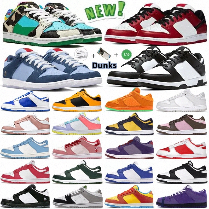 2023 Designer SB Casual Chaussures Hommes Femmes Skate Panda Low Chunky Grey Pourquoi si triste Midas Atlas Lost UNC Coast Noir Blanc Laser Orang