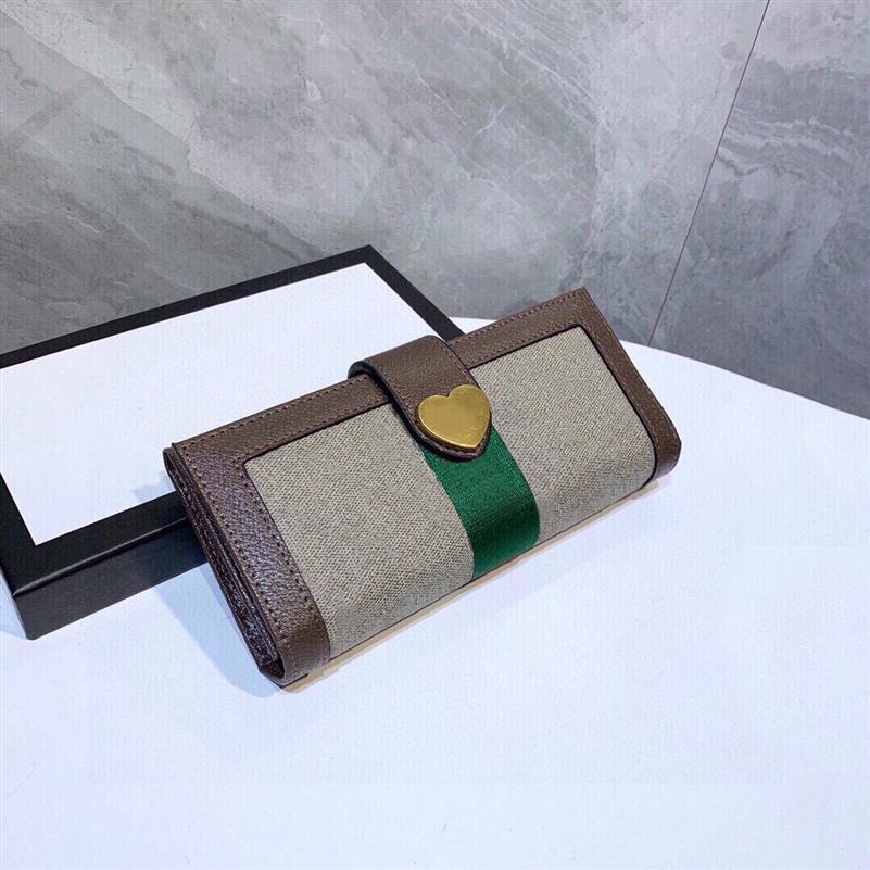 

Whole well-known wallets high-quality coin purse card case long style love heart wallet clutch bag box gift packaging272q, Customize