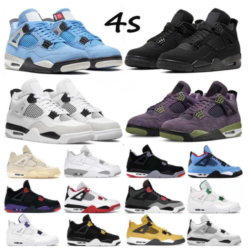 

Jumpman 4 4s basketball shoes for men women 4s Violet Oremens Seafoam Black Canvas University Blue White Oreo Messy Room Zen Master Midnight, 001