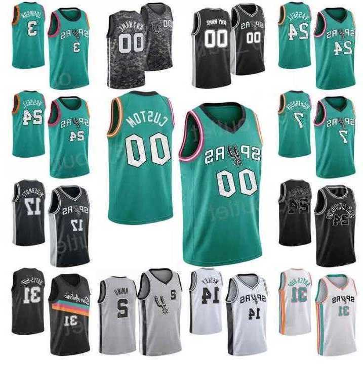 

Men Women Youth San Antonio''Spurs''Custom 31 Keita Bates-Diop 33 Tre Jones 23 Zach Collins 18 Isaiah Roby 11 Joshua Primo Basketball Jerseys, Colour