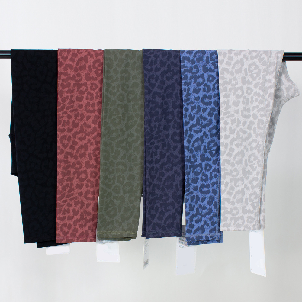 

yoga leggings pants lululemens women designers high waist sports gym wear leopard camouflage legging classic elastic fitness lady leg overall full tights workout