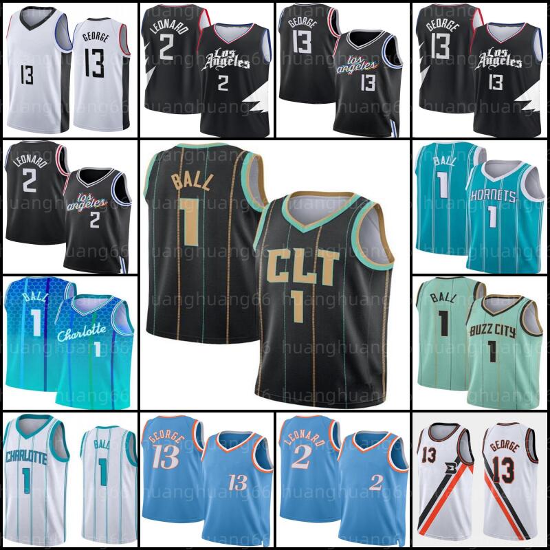 

LaMelo Ball Basketball Jersey Charlottes Hornet 2022 New 1 Kawhi 2 Leonard Paul 13 George Stitched, Men jersey