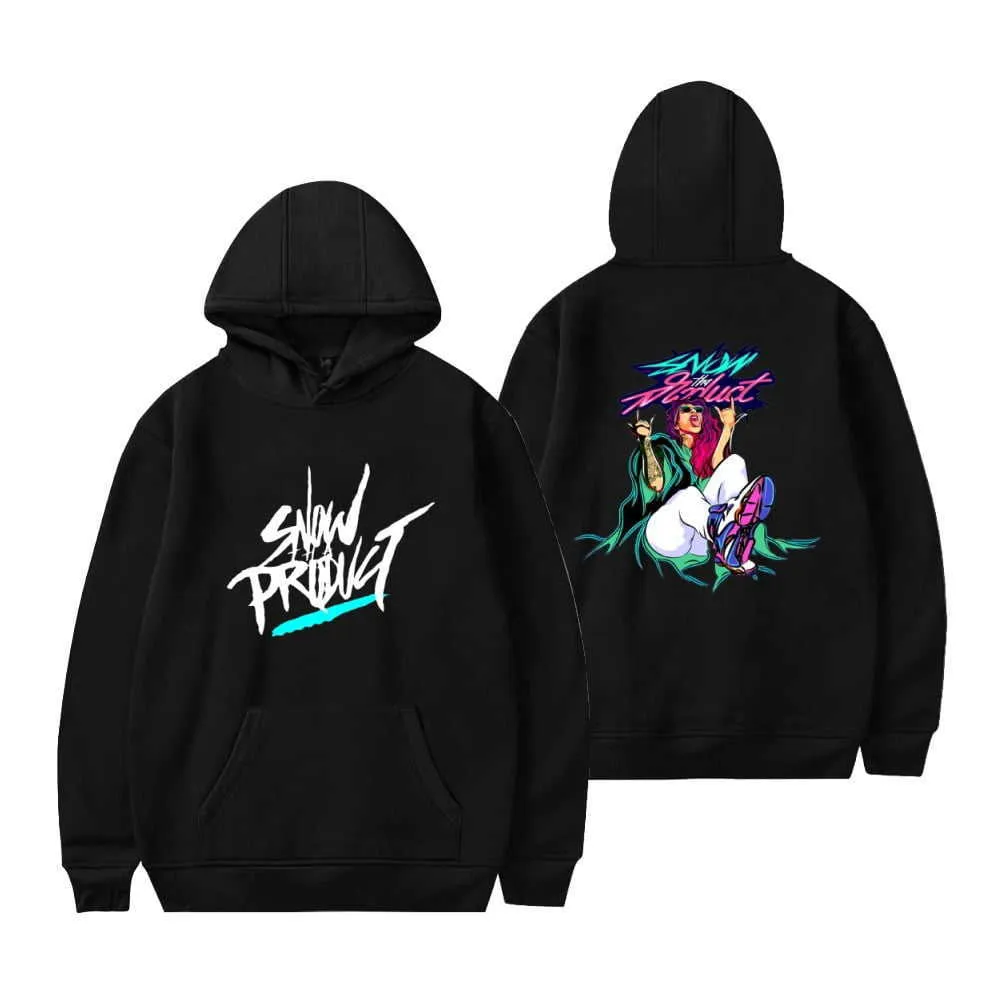 

Snow Tha Product Hoodie Long Sleeve Men Women Sweatshirt American Rapper Hip Hop Clothes, Gray