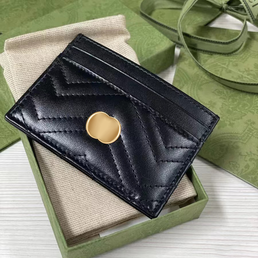 

Luxurys Designer luxury Mini Genuine Leather Card Holder Key Coin Purses Wallets Marmont G Fashion Womens Men Purses Credit classic Wallet Bags Bag Metal logo Short, Nude-g