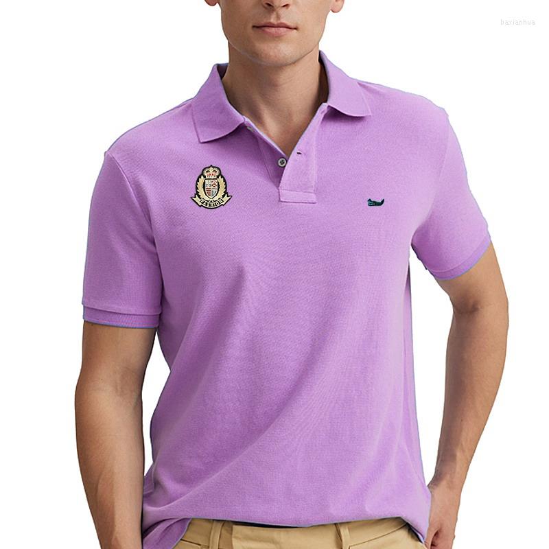 

Men' Polos Cotton Polo Shirts Good Quality Summer Mens Short Sleeve Casual Lapel T-shirt Tee Fashion Male Slim Tops 811, Black