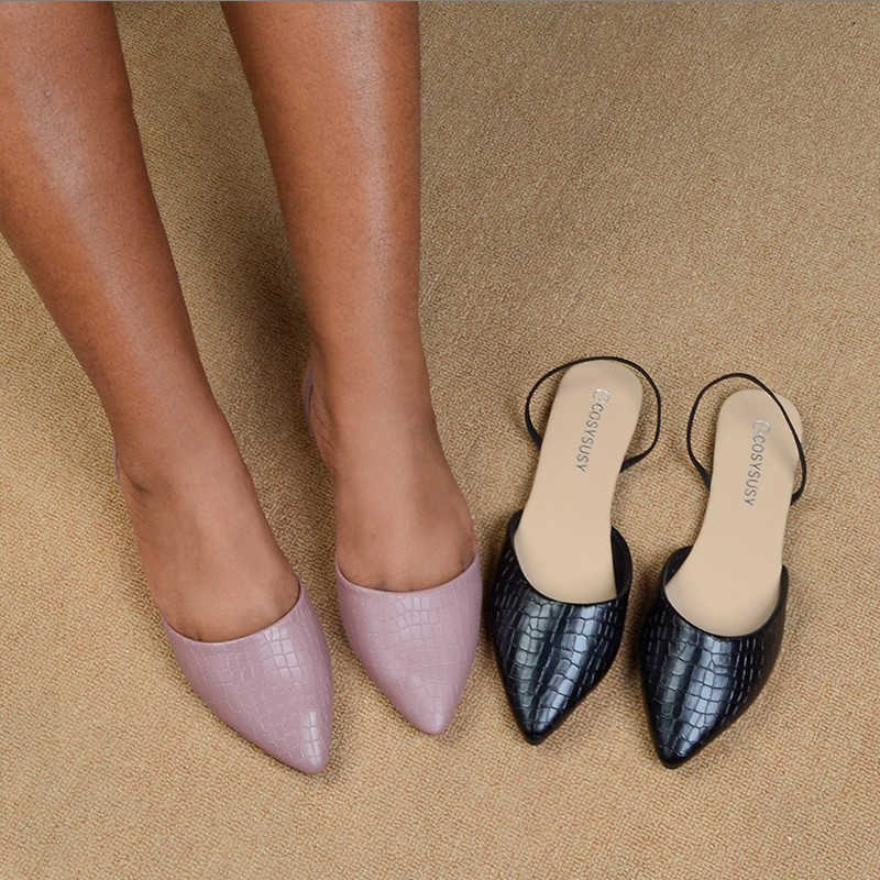 

Sandals 2022 New Women Sandals Female Pointed Toe Pu Leather Sexy Flat Outdoors Shoes Ladies Solid Slip On Back Straps Light Footwear T221209, Pink