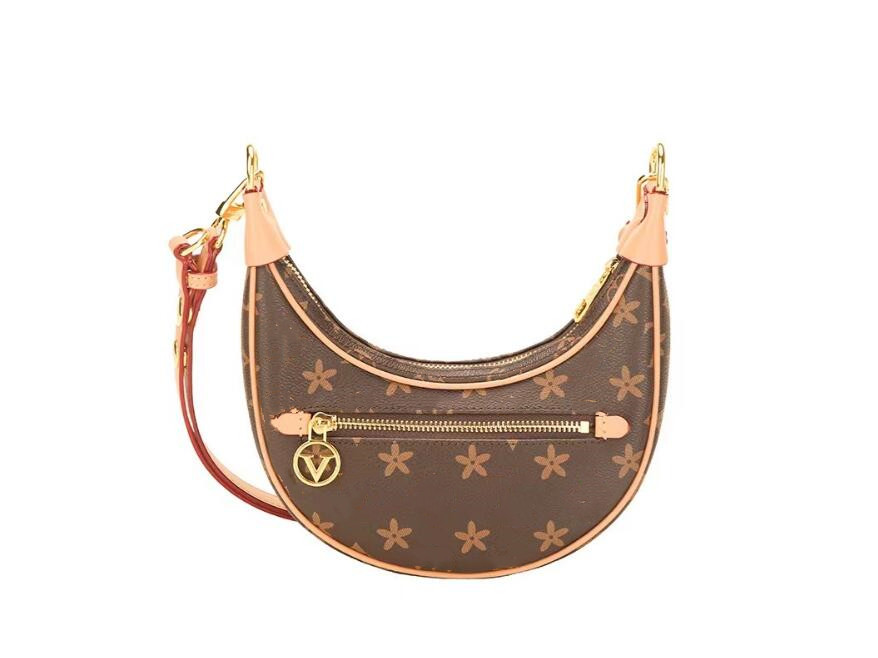 

Luxury Designer Shoulder Bag Fashion Loop Chain Pea Bags Detachable Shoulders Strap Crossbody Bag classic women handbag womens handbags, Brown