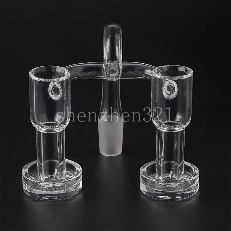 

Non Full Weld Smoking Accessories Beveled Edge Double Quartz Terp Slurpers Banger for Water Glass Bongs Dab Rigs
