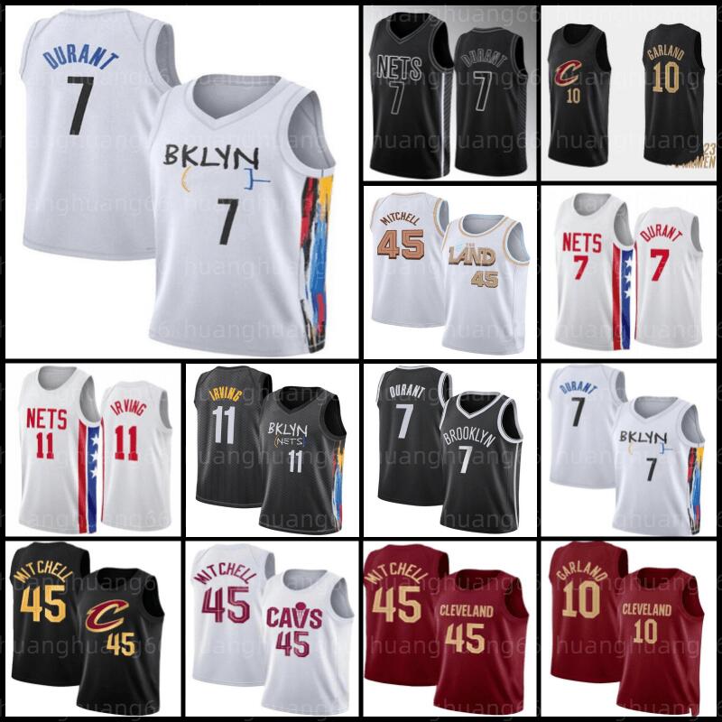 

7 Kevin Durant Kyrie Irving Basketball Brooklyns Net Jersey Donovan 45 Mitchell 10 Darius Garland 4 Evan Mobley Jarrett Allen Clevelands, Men jersey