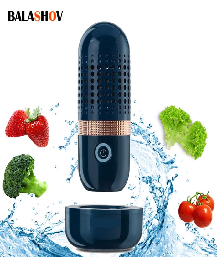 

Juicers Portable Fruit and Vegetable Cleaner USB Washing Machine Kitchen Food Purifier Capsules Shape Cleaning 2210142323562