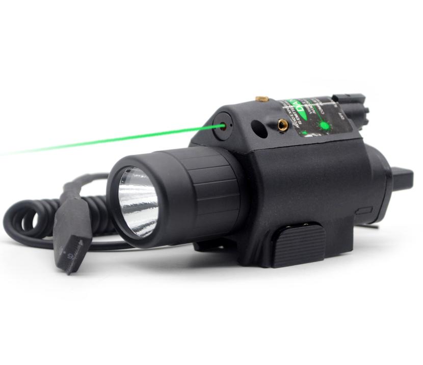

Green Dot Laser LED Flashlight Torch Sight Scope Hunting Mount Combo With 20mm Picatinny Rail8901333, Black