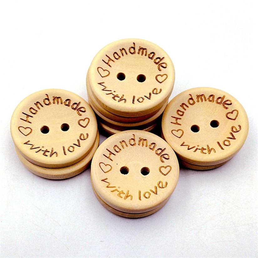 

15mm Wooden Buttons 2 holes round love heart for handmade Gift Box Scrapbook Craft Party Decoration DIY favor Sewing Accessories217t