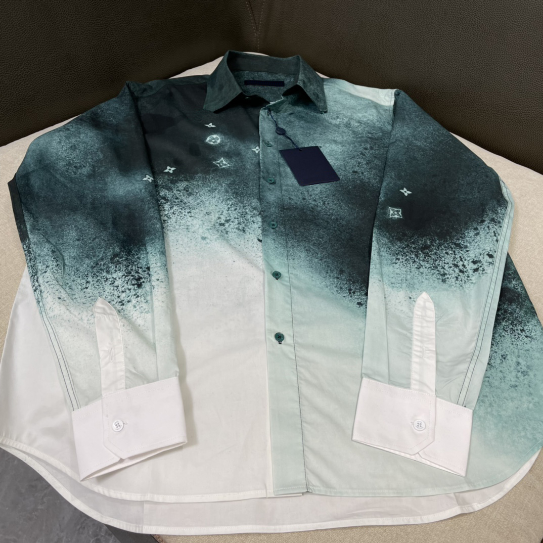 

Highquality brand mens shirts fashion exquisite mixed color printing design US size luxury designer single breasted shirt, Multi
