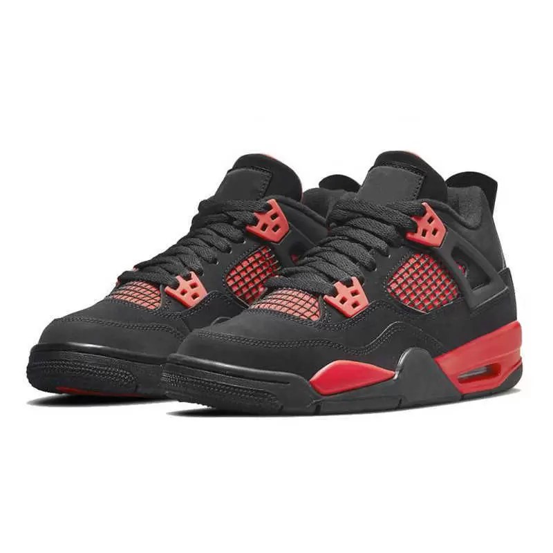 

New Basketball Shoes Air Jorden 4 4s Basketball Shoes Men Women jordens Military Black Cat Red Thunder Sneakers Trainers, Split