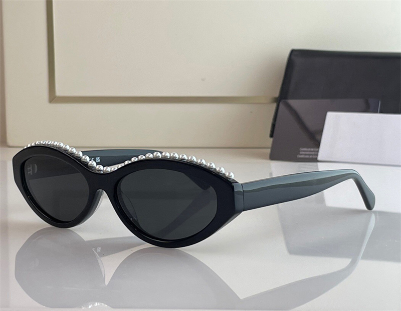 

Fashion Popular Designer Sunglasses for Women 71508 Vintage trend oval shape pearl sun glasses elegance avant-garde style Anti-Ultraviolet come with case