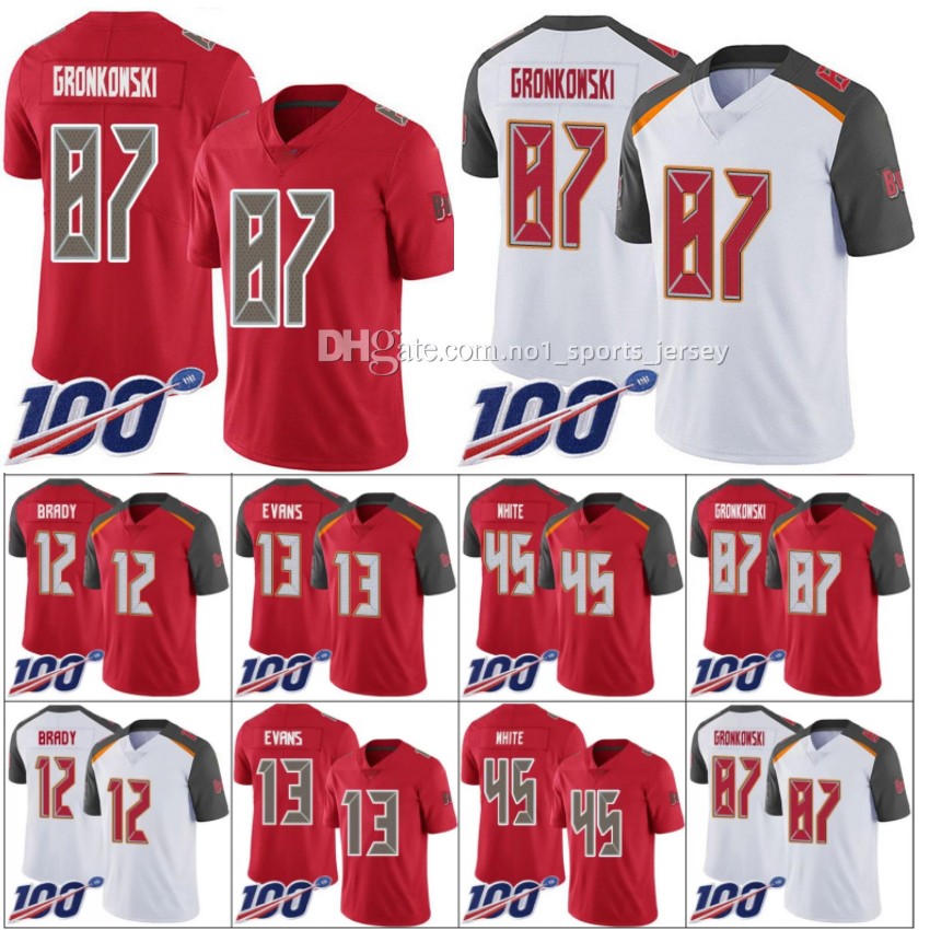 

Wholesale custom jersey Tampa''Bay''Buccaneers''Men #12 Tom Brady 13 Mike Evans 45 Devin White 87 Rob Gronkowski''NFL''Women Youth 100th Limited, 10