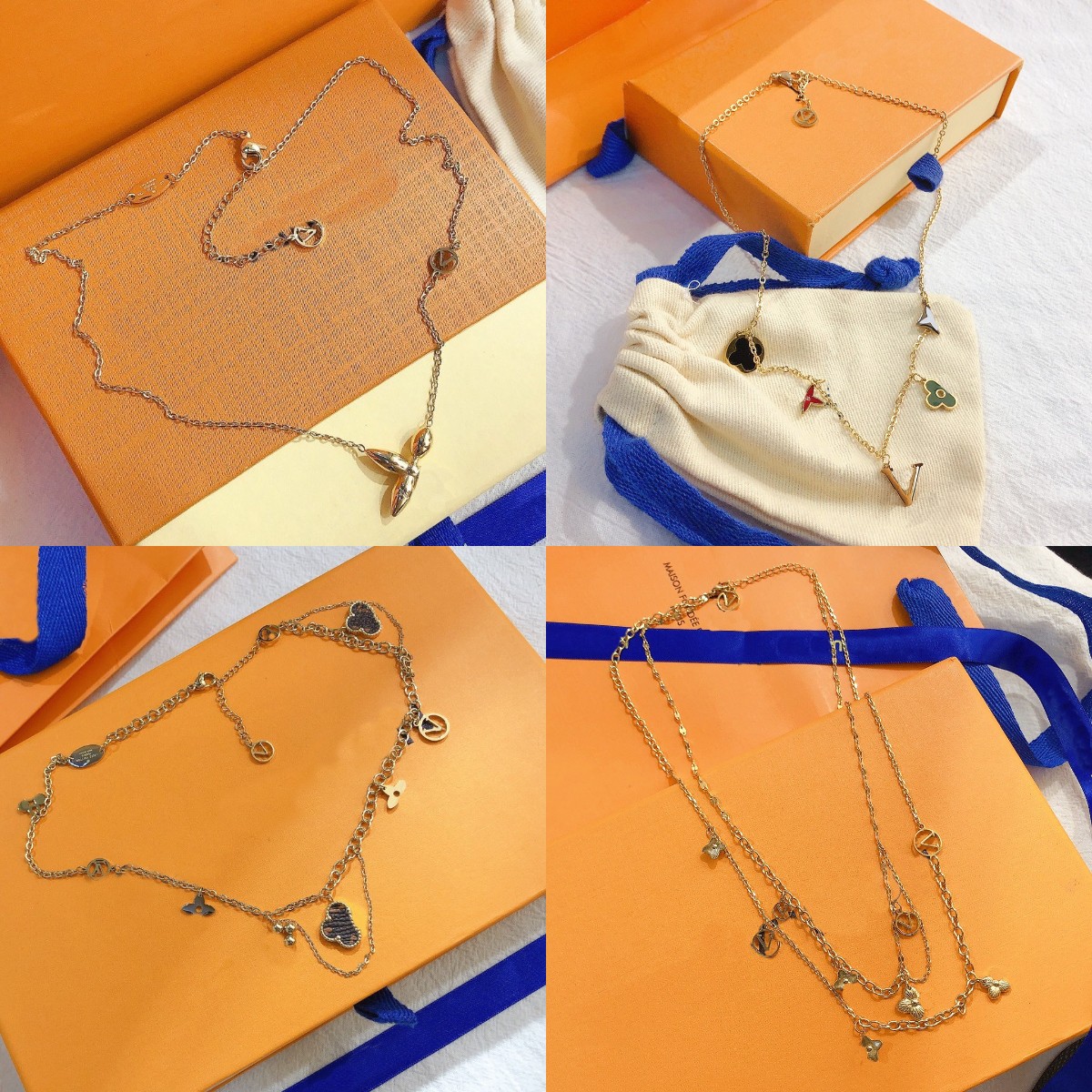 

Womens Design Necklace Faux Leather 18K Gold Plated Stainless Steel Necklaces Choker Chain Letter Pendant Europe America Fashion Wedding Jewelry X342