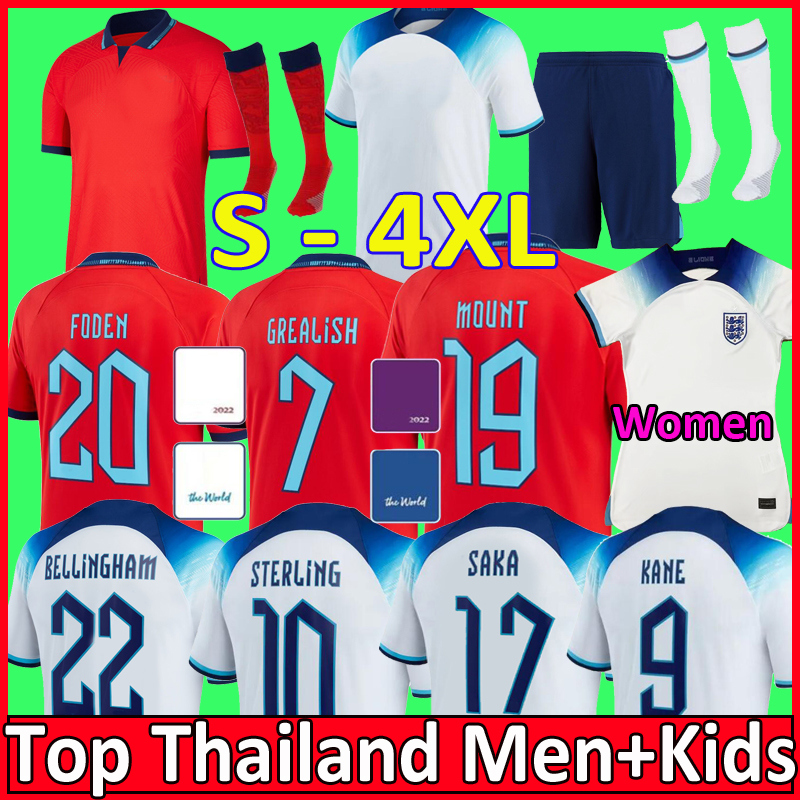 

2022 SAKA STERLING soccer jersey KANE RASHFORD SANCHO GREALISH MOUNT FODEN HENDERSON Englands 22 23 football top shirt men women kids kit sets uniforms, Home+patch