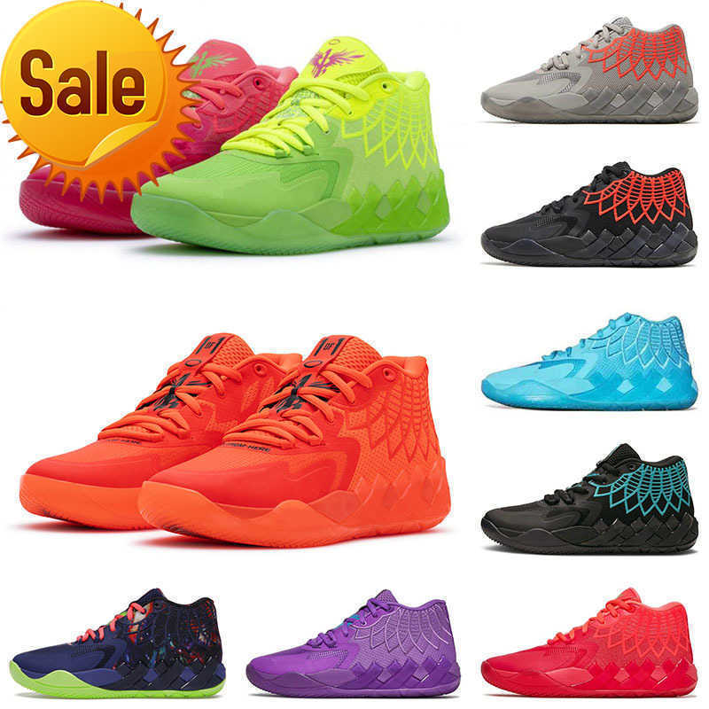 

NEW Basketball Shoes 2022 Mens Lamelo Ball MB 01 Basketball Shoes Rick And Morty Red Green Galaxy Purple Sky Blue Grey Black Blast JR Queen City, # beige