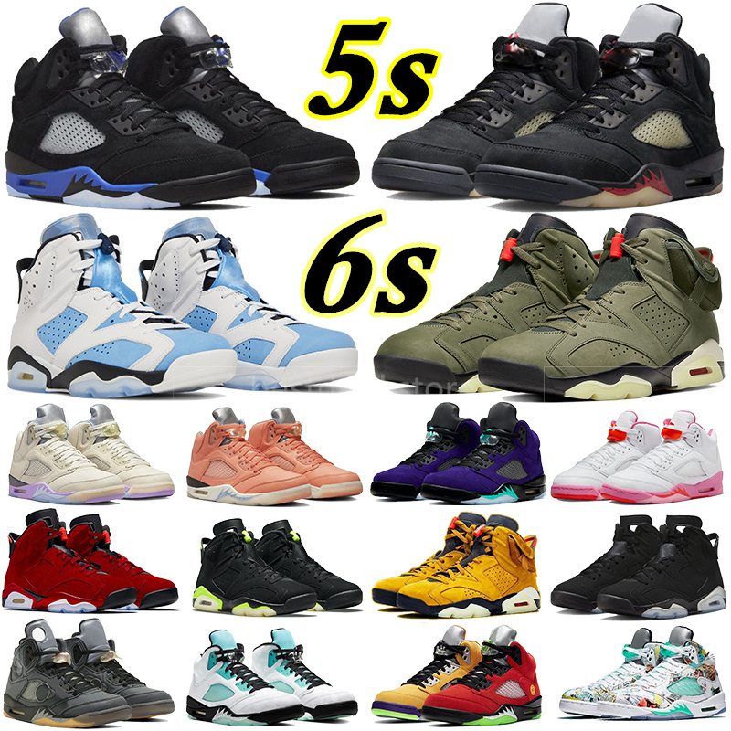 

Jumpman 5 6 Basketball Shoes Men Women 5S 6S Race Blue Noir Five Red University Blue Cactus Toro Bravo Electric Green Sport Sneakers Mens Designer Rotro Trainers, 29 deep blue metallic silver