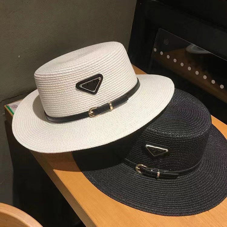 

Designer Straw Hat luxury gentleman Cap men's and women's sun HatDesigners Mens Womens Bucket Hat Fitted Hats, Khaki