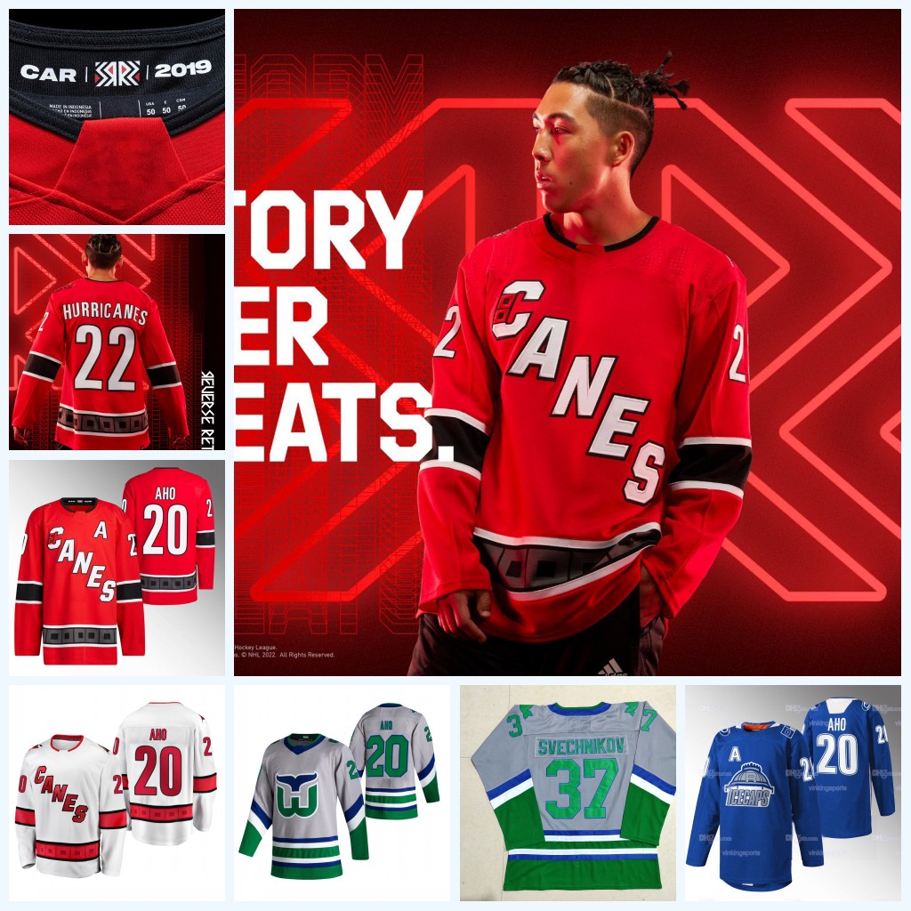 

#20 Sebastian Aho Hurricanes 23 Jersey 25 Ethan Bear 37 Andrei Svechnikov 71 Jesper Fast 11 Staal 82 Jesperi Kotkaniemi 88 Teuvo Teravainen 48 Martinook, Womens s-xxl