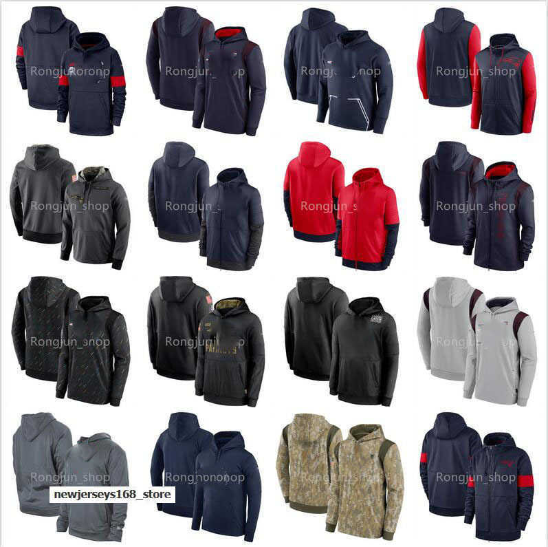 

Jersey New England''Patriots''Football Sweatshirt Salute to Service Sideline Crucial Catch Therma Performance Pullover Hoodie''NFL''Men, Printed