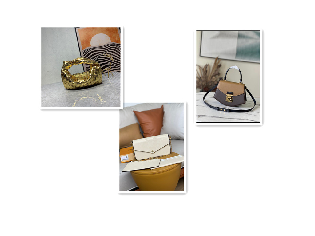 

luxury designers Crossbody bag clutch bag handbag Leather Ladies Metal Chain Clamshell Messenger, 3 items
