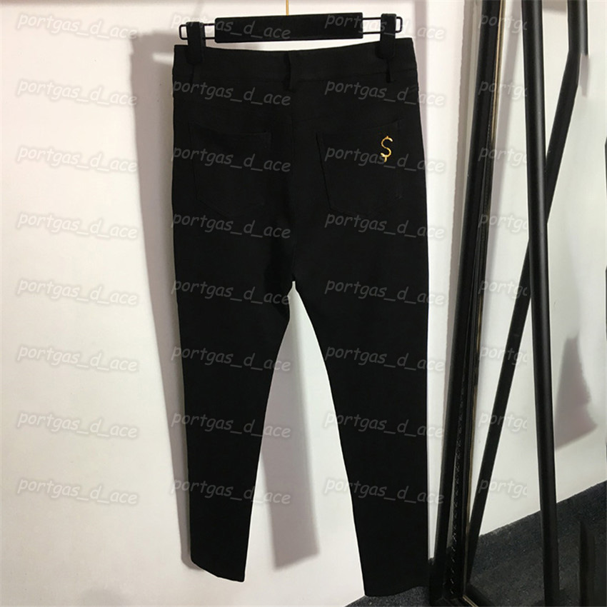 

Black Womens Tight Pants Casual High Rise Trousers with Pin Vintage Fashion Street Style Leggings Pants, Black with label#20227208