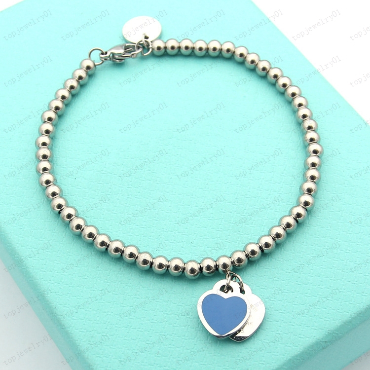 

Luxury heart-shaped necklace bracelet women's stainless steel designer couple pendant jewelry neck Valentine's Day gift girlfriend accessories wholesale with box