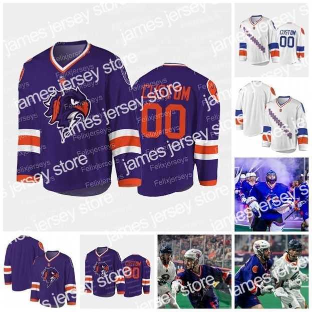 

College Hockey Wears Nik1 2021 NLL Halifax Thunderbirds Jersey David Brock Colton Armstrong James Barclay Tyson Bell Chris Boushy Mike Burke Brad Gillies Scott, White mens s-xxxl