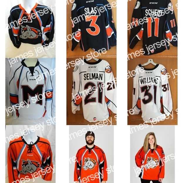 

College Hockey Wears Nik1 Mens Womens Kids Customize ECHL Missouri 11 Scheid 3 Silas 21 Selman 31 Williams Stitched rare Hockey Jerseys Goalit Cut, Custom any name&no.-black