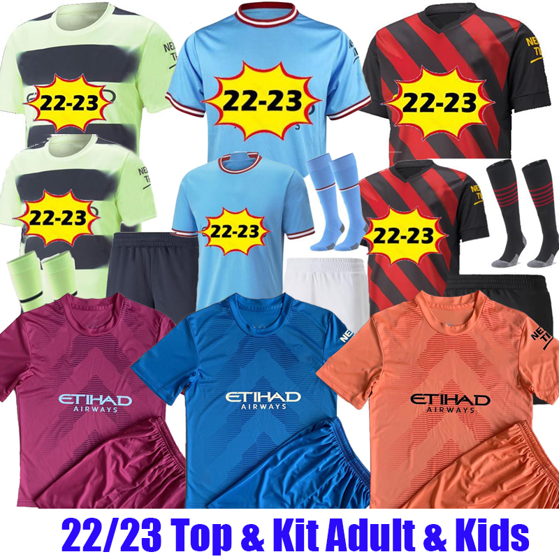 

Manchester 22 23 HAALAND soccer jerseys 2022 2023 GREALISH FODEN STERLING football shirt City DE BRUYNE GESUS BERNARDO MAHREZ men tops Adult kids kits, Away