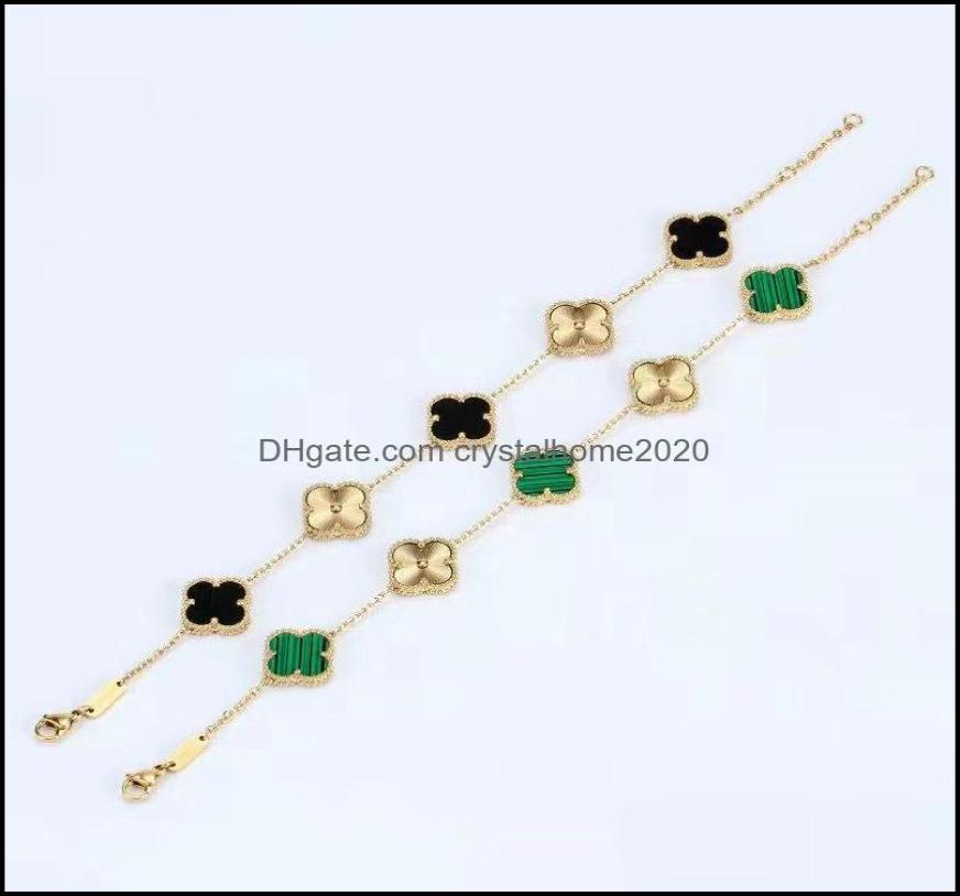 

Pendant Necklaces Pendants Jewelry Fashion Classic Clover Bracelet Mother Of Pearl Stainless Steel Plated 18K Wome Dhnl07125718