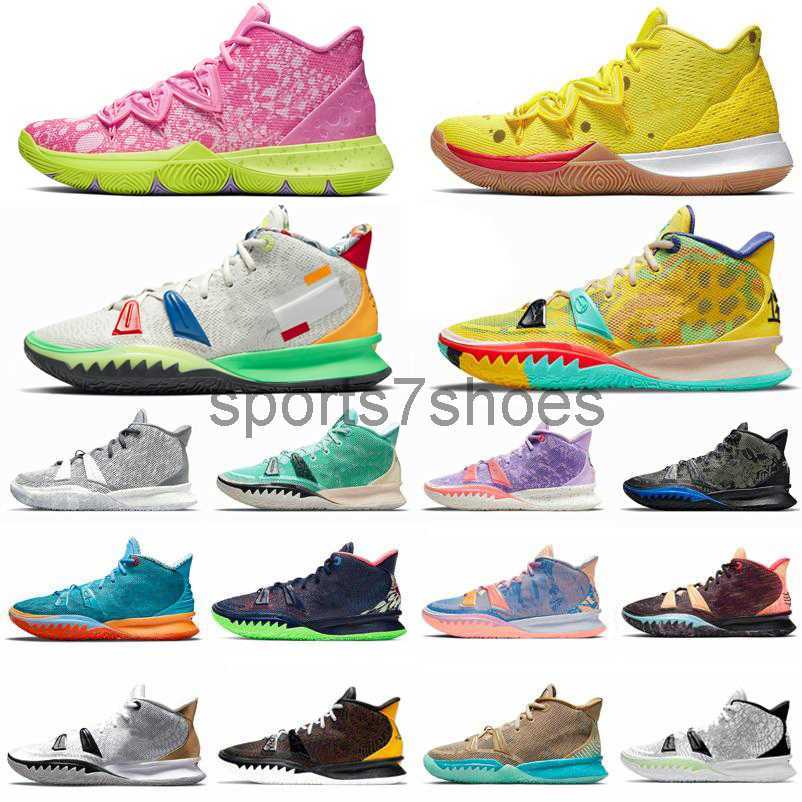 

OG 5A One World 1 People Chip Light Bone Kyrie 7 mens basketball shoes Kyries 5s sponge sandy Creator Hendrix Horus Rayguns Daybreak squidward men, Color#14
