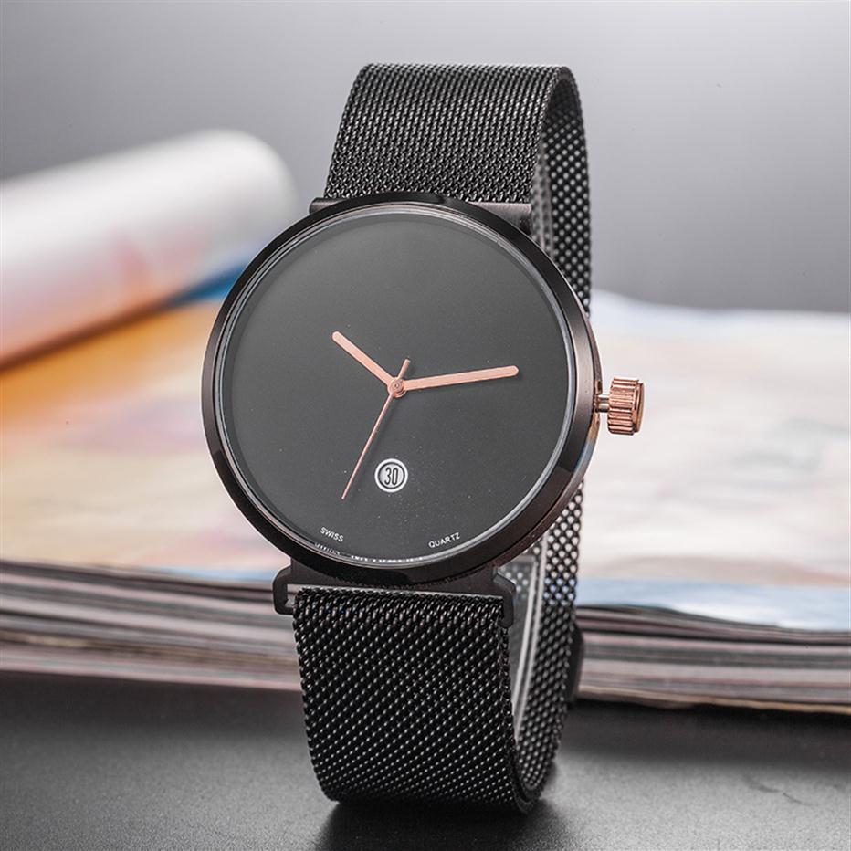 

Brand Wrist Watches Women Men Crystal Style Metal Steel Magnetic Band Quartz Clock MO 06292z, Black