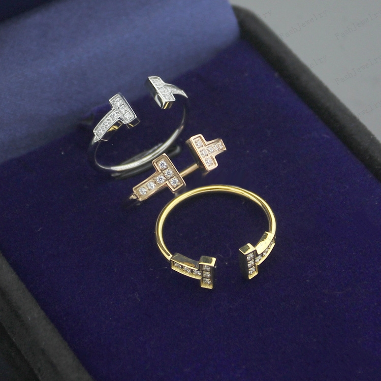 

Designer women weix ring luxury ring zirconia fashion ring classic jewelry 18k gold plated rose wedding wholesale adjustable with box