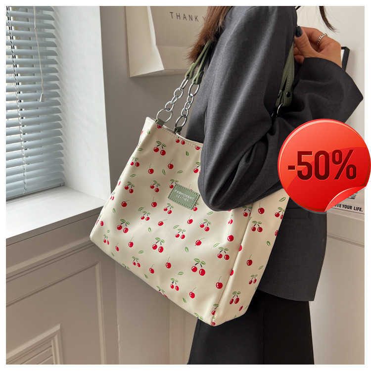 

New Clutch Bags for Women 2022 Pu Cherry Tote Bag Chain Net Red Fashion Versatile Simple One Shoulder Oblique Straddle, Green8