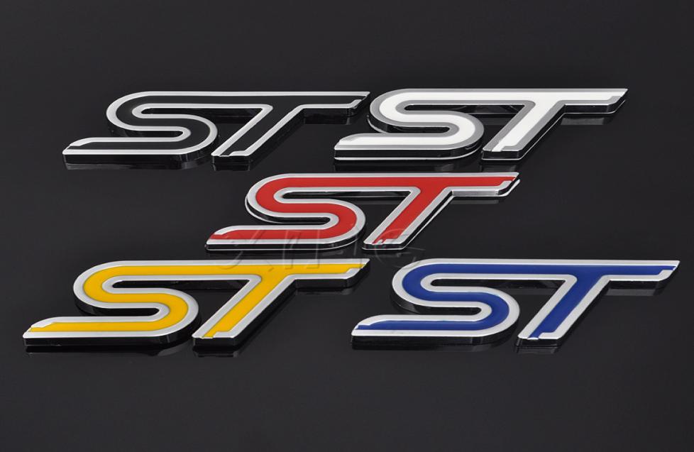 

3D Car Sticker Auto Emblem Sport Badge Decal For Ford ST Logo Focus Fiesta Ecosport 2009 2015 Mondeo Car Styling Accessories2896685, For black st