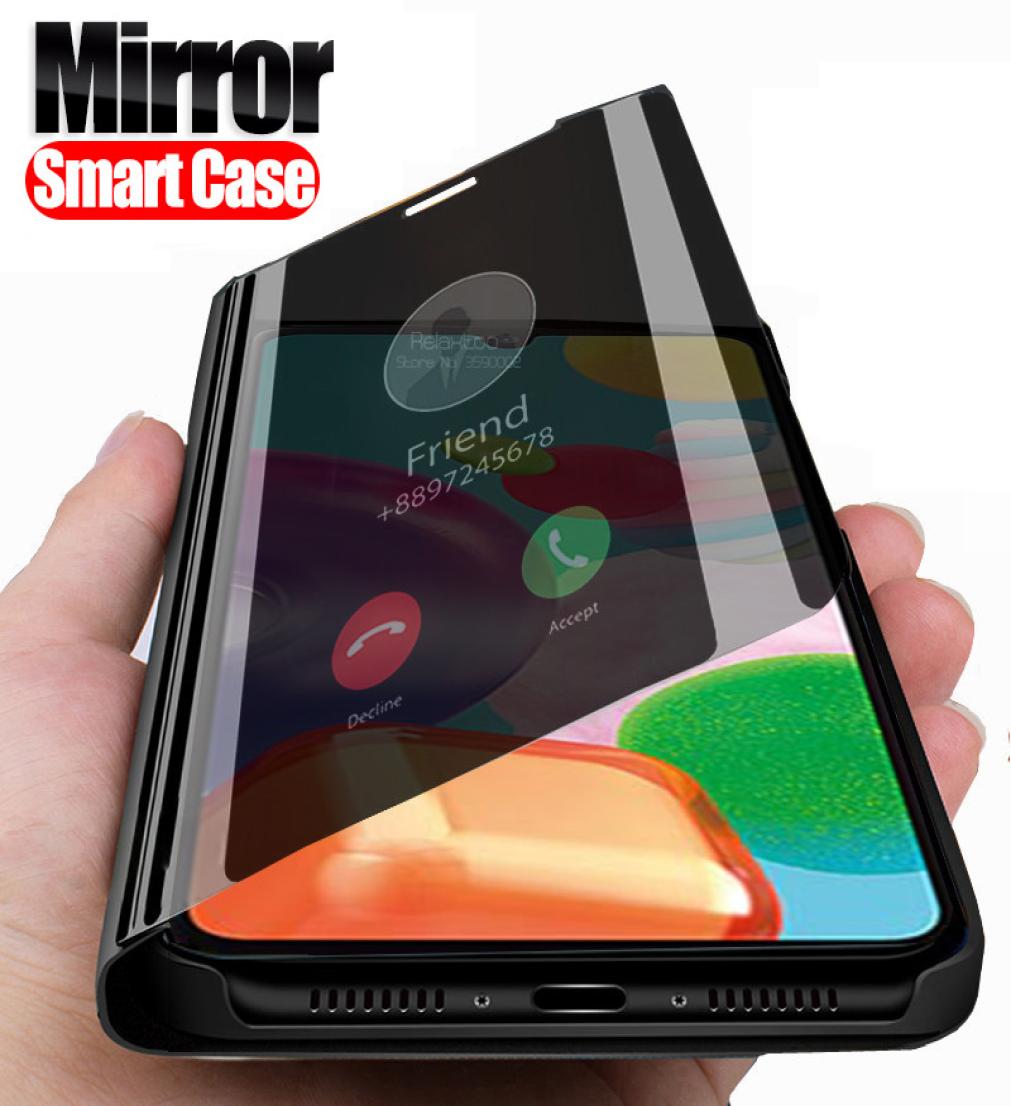 

Smart Mirror Flip Case For Samsung Galaxy A01 A21 A11 A51 A71 A70E A50 A70 A30 A10 Stand book phone Cover fundas coque1659469, Black