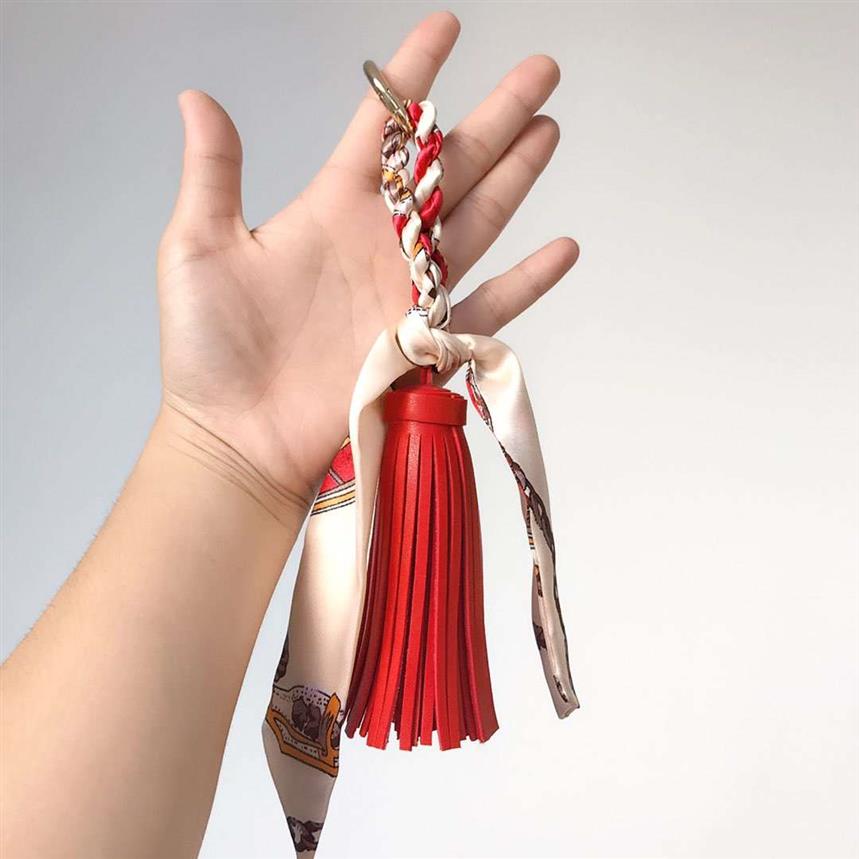 

NEW Fashion package tassel Pendant mini Silk scarf with leather ornaments Women's bags must be matched3414