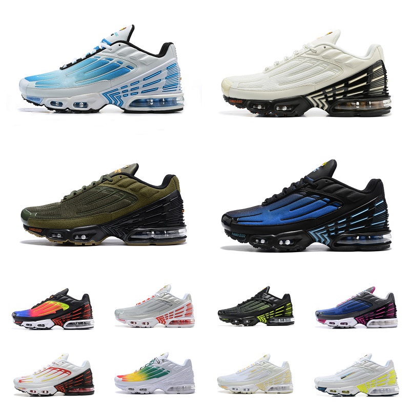 

2023 Classic Max Tn Plus Casual Shoes Air Tns Tuned 3 Triple Black Bone White Aquamarine Team Orange Multi Color Gradient Crater Obsidian Laser Blue Outdoor Sneakers, Bubble package bag