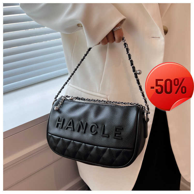 

New Clutch Bags for Women 2022 New Advanced Broadband Chain Rhombic Wtern-style Pu Fashion Dign Simple Single Shoulder Diagonal, Black6